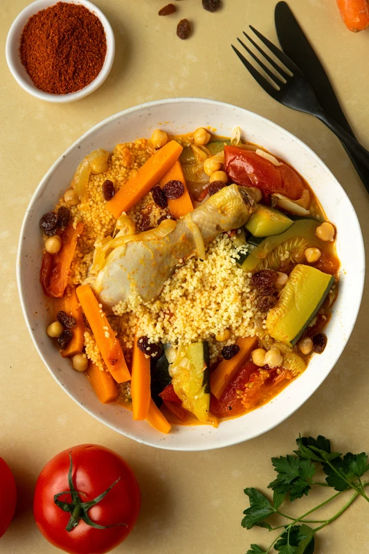 Couscous de poulet aux légumes