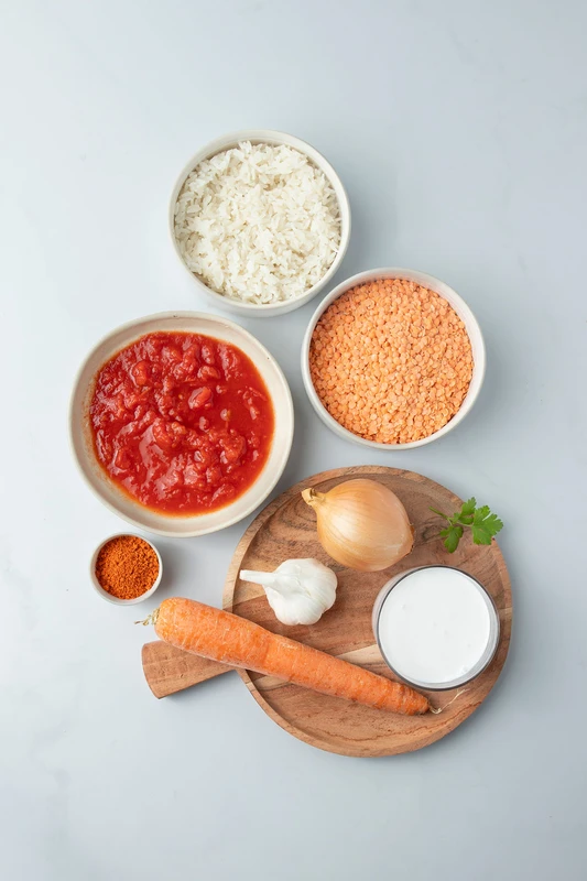 Dahl de lentilles corail