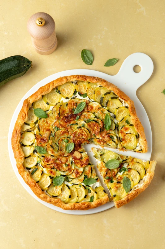 Tarte fine aux courgettes
