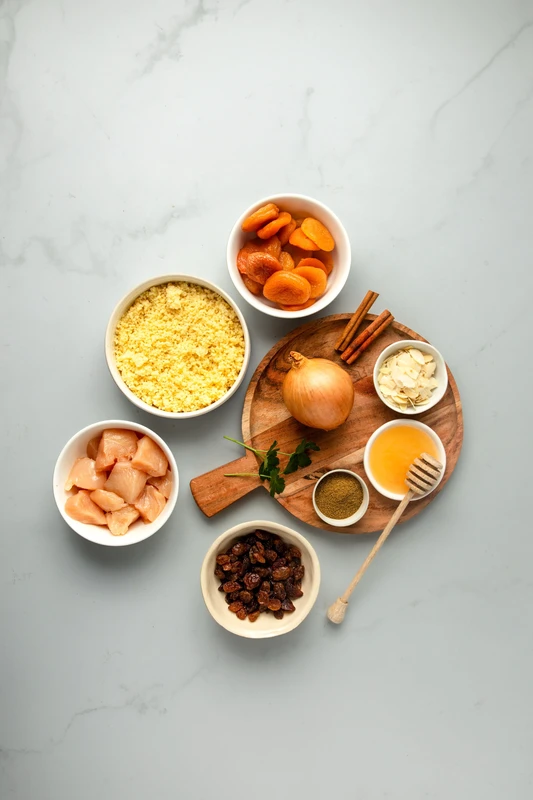 Tajine de poulet aux abricots