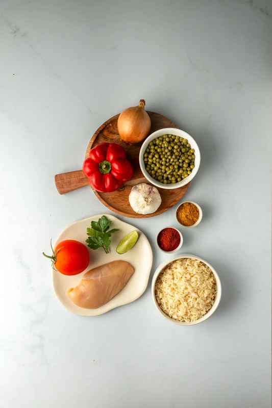 Riz au poulet et légumes façon wok