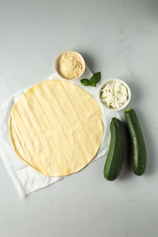 Tarte fine aux courgettes