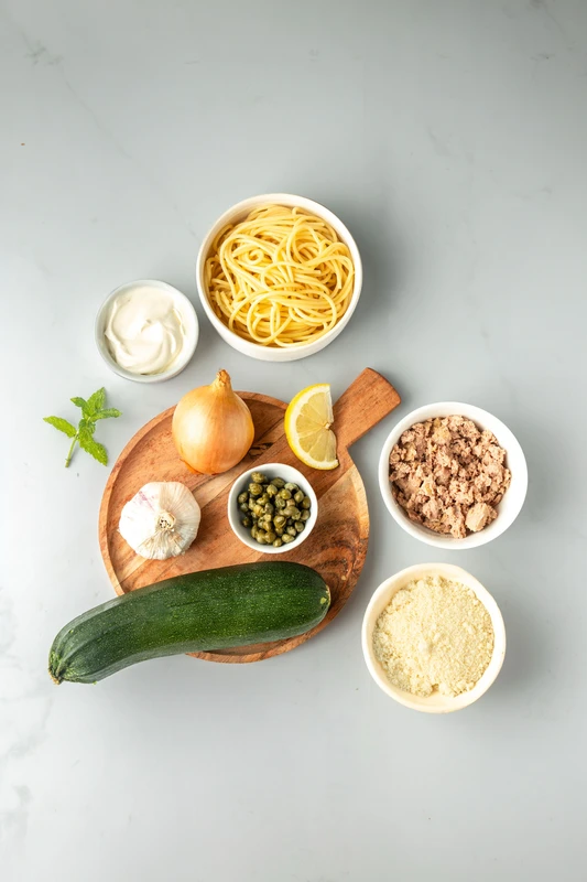 Spaghetti au thon et à la courgette