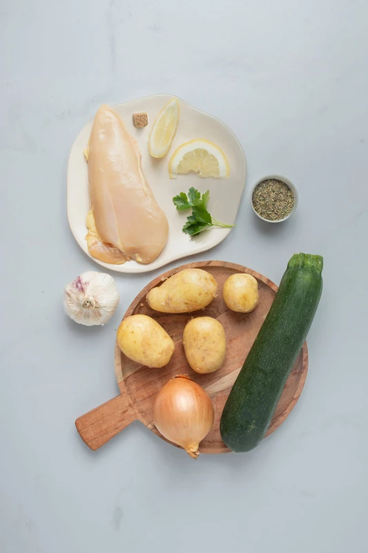 Poulet, courgettes et pommes de terre façon sicilienne