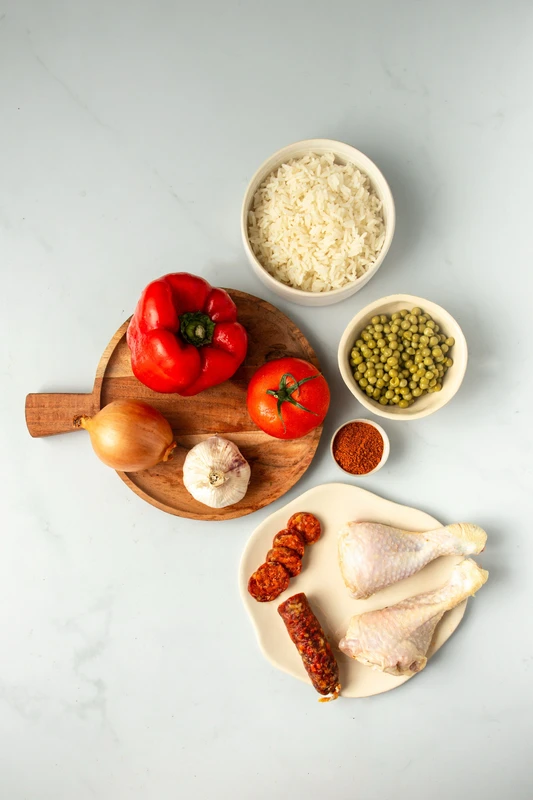 Paëlla au poulet et au chorizo
